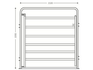 CGS2.1 Standard Bent Top Cattle Gate 3